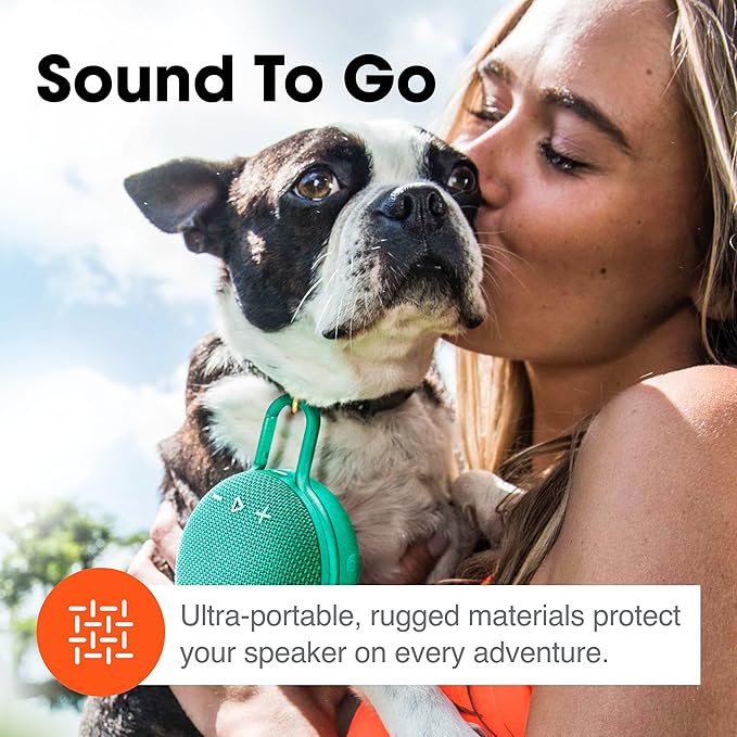 JBL Clip 3, Mustard Yellow - Waterproof, Durable & Portable Bluetooth Speaker - Up to 10 Hours of Play - Includes Noise-Cancelling Speakerphone & Wireless Streaming