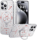 CASEKOO Sagittarius [Zodiac Collection] for iPhone 16 Pro Max Case with Magnetic Ring Stand [Compatible with MagSafe] [Military-Grade Protection] Fashion Clear Back Design, Soft Edge