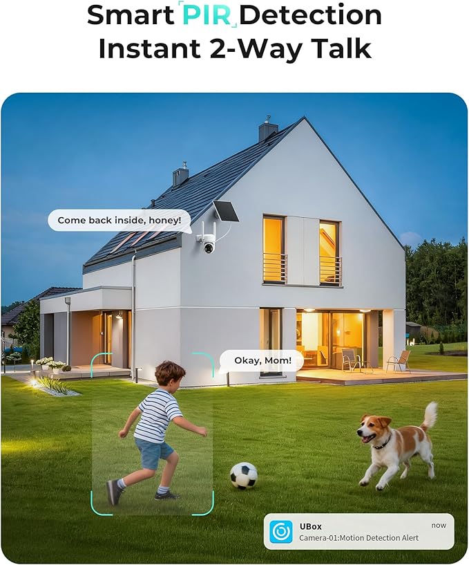 LIWAN 4G LTE Cellular Security Camera Wireless, No WiFi Security Camera Outdoor, Solar Powered, Built-in SIM Card, 2K Color Night Vision, 360° PTZ, PIR Motion Detection, IP66 for Off Grid, 2 Pack