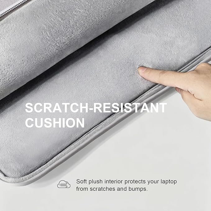 Lacdo Laptop Sleeve Case for 13 inch Microsoft New Surface Pro 11th Copilot+PC, Surface Pro 10/9/8/X/7/6/5, 12.4 inch Microsoft Surface Laptop Go 3/2/1 Shockproof Water-Resistant Computer Bag, Gray