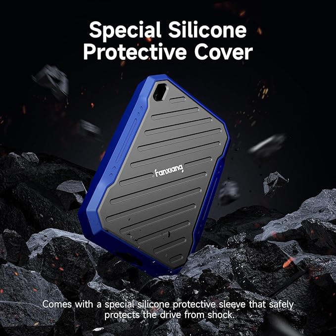 fanxiang 2TB External Portable SSD, Up to 2000MB/s USB 3.2 Gen2*2, IP68 Water and Dust Resistance, External Solid State Drive Reliable Storage for Professionals, Creatives, and Engineers