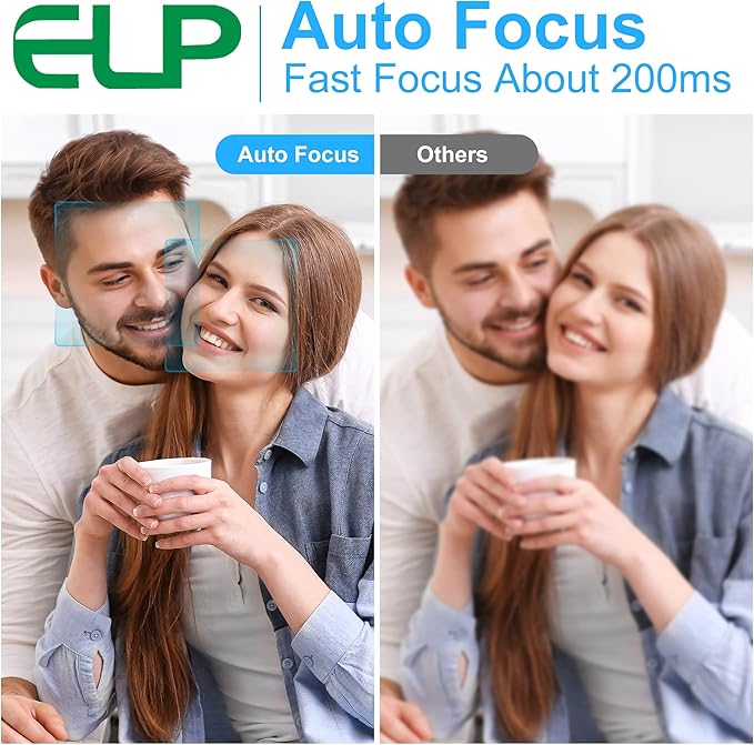 ELP 16MP Autofocus USB Camera Module - 4K UVC USB2.0 With 68-Degree Mini Size Lens IMX298 for Computer, Laptop, PC - Video Lightburn Industrial Embedded Webcam Board