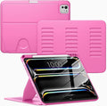 VIKESI Case for iPad Pro 11 inch (M5/M4) 2025/2024,Multiple Angles Magnetic Stand Cover,Shockproof Back,Pencil Holder,and Auto Sleep/Wake,Rose