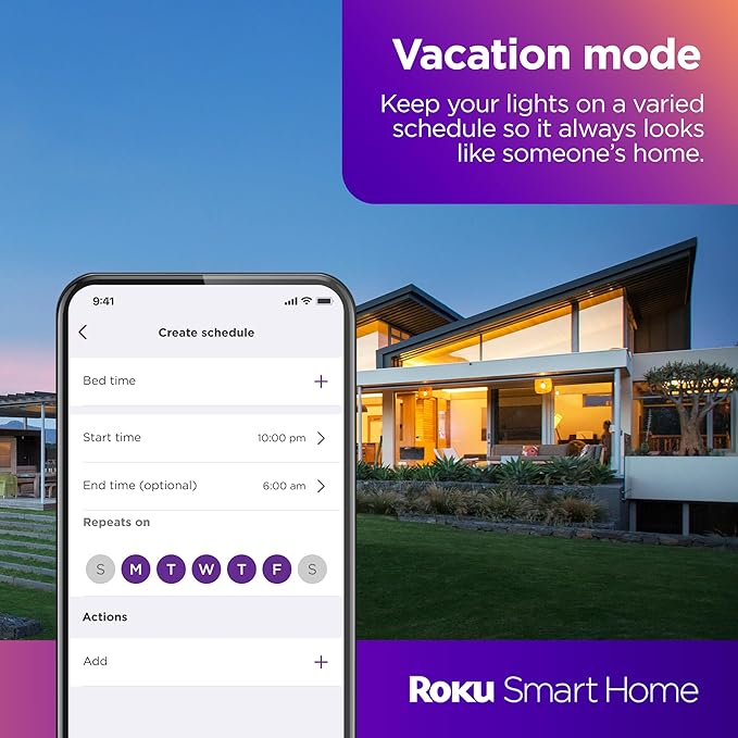 Roku Smart Light Bulbs (Color, 1-Pack) - Dimmable A19 Color Lightbulbs with Adjustable Brightness & Temperature - WiFi Smart Bulbs Works with Roku Voice, Alexa & Google Assistant - Smart Home Products