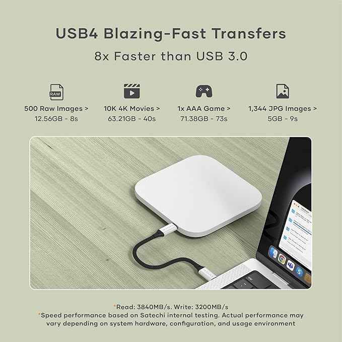 Satechi USB4 NVMe SSD Enclosure for Mac mini M4, M.2 NVMe SSD Enclosure with up to 40Gbps, up to 8TB, for Sizes 2280/2260/2242/2230mm, Compatible with Thunderbolt 5/4, USB4 (SSD Not Included)