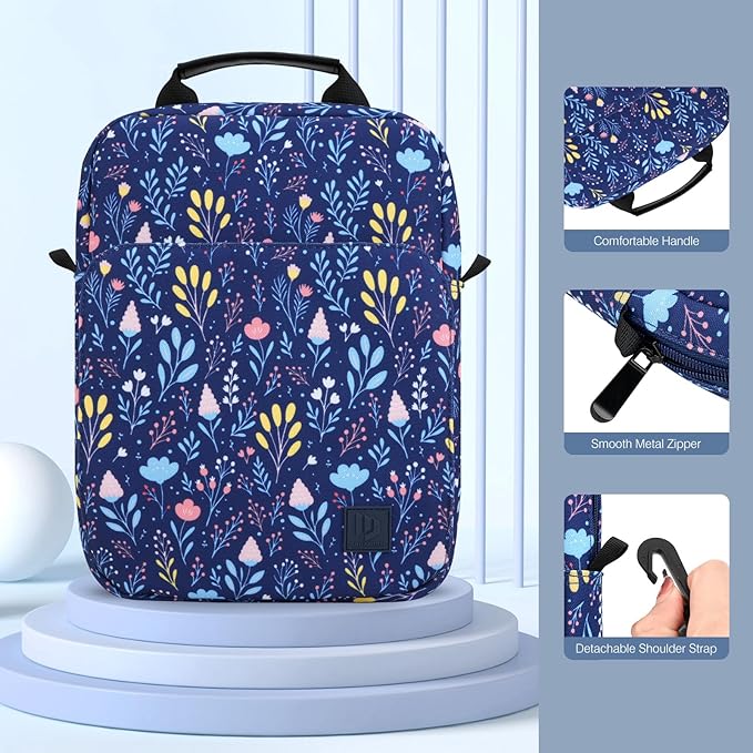 Dadanism 9-11 Inch Tablet Sleeve Bag Carrying Case with Shoulder Strap for iPad (A16) 11", iPad 10th Gen 10.9", iPad Air M4/Pro M5 11", iPad 9/8/7th 10.2", Galaxy Tab A11+ Plus 11", Night Blue
