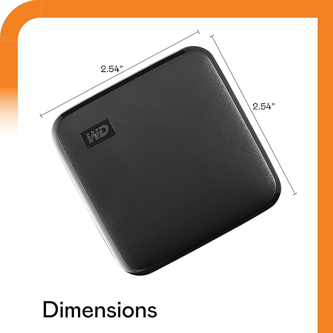 Western Digital 2TB Elements SE - Portable SSD, USB 3.0, Compatible with PC, Mac - WDBAYN0020BBK-WESN