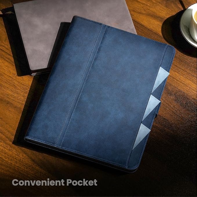 Handmade Case for iPad Air 13 Inch M4/M3/M2 (2026/2025/2024) with Pencil Holder Pocket,Magnetic Closure,Multi Angles Stand,Typing Angle,Folio Protective Cover,Auto Sleep/Wake,Dark Blue