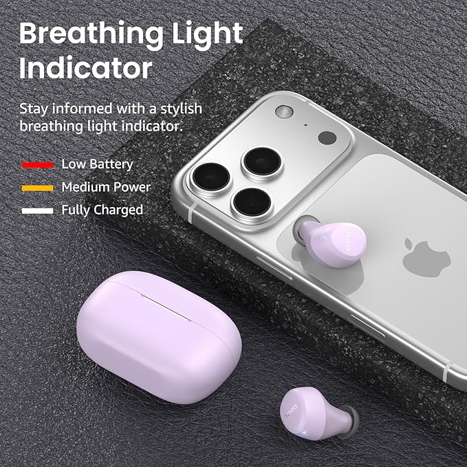 TOZO A1 Wireless Earbuds Bluetooth 5.3 Light Weight in Ear IPX5 Waterproof Headphones 2 Mic for AI Calls, Immersive Premium Sound Bass Headset with Charging Case, 32 Presets EQ Customization via App