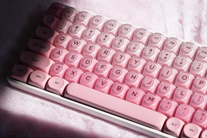 ZORNHER ZH100 Foundation Mechanical Kevboard,Pink Creamy Kevboard with Number Pad,Girly Keyboard,Full Size Gaming Keyboard Cute,Jelly MOA Profile,Creamy Sounding Linear Switches