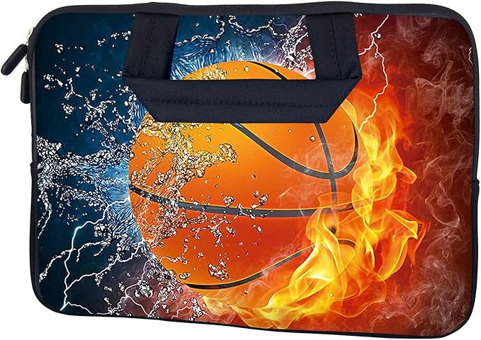 AMARY 11.6" 12 inch Laptop case Neoprene Notebook Carrying Pouch Chromebook Sleeve Ultrabook Case Tablet Cover Fit Apple MacBook Air HP DELL Lenovo Asus Samsung (Hot Basketball)