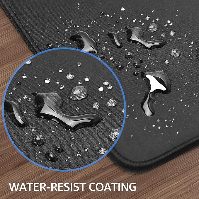 KTRIO Large Gaming Mouse Pad Desk Mat, Superior Micro-Weave Cloth for Precise Mouse Control, Non-Slip Rubber Base, Stitched Edges, Water-Resistant, for Gamer, Office & Home, 31.5" x 15.7" inches