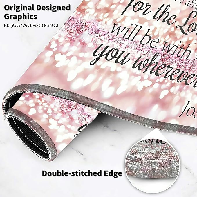 Extended Large Gaming Mouse Pad with Coaster 35.4 x 15.7 Full Desk Mousepad Stitched Edges Desk Pad Extended Large Gaming Mouse Pad for Desk Office Home Ultimate Gaming Desk Mat-Inspiration Quote
