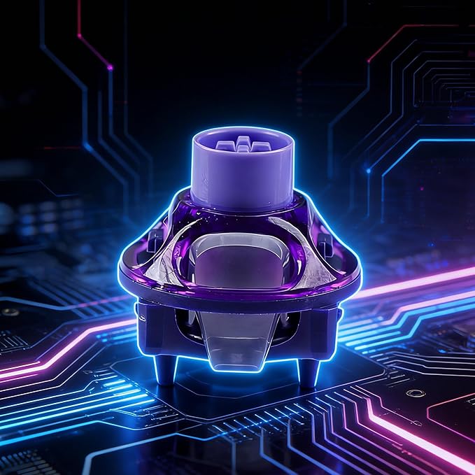 YMDK UFO-Style Hall Effect Magnetic Linear Switch 40gf, Hot Swappable, Deep Clacky Sound, RGB Compatible Keyboard Switch for Custom Mechanical Keyboards