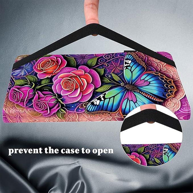 Case for iPad (A16) 11th Generation 11 Inch (2025), iPad 10th Generation 10.9 Inch (2022), Multi-Angle Viewing PU Leather Case with Elastic Band, Pencil Holder & Card Slots-Colorful Butterfly