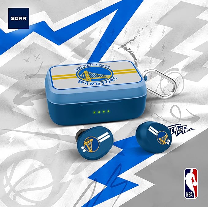 SOAR NBA Wireless Sport Earbuds: Comfortable Fit & Convenient Charging