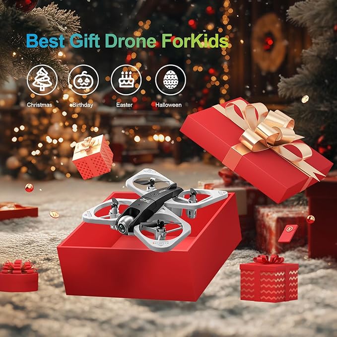 S3 WiFi FPV 6-Axis Gyro & 360° Flip Drone with 480P HD Camera for Beginners (White)