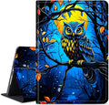 for Amazon Kindle Fire HD 10 (9th/7th/5th Generation, 2019/2017/2015 Release) 10.1" Tablet Case, Slim Kickstand Stand Leather Smart Cover with Auto Wake/Sleep, Dark Wolf Eagle