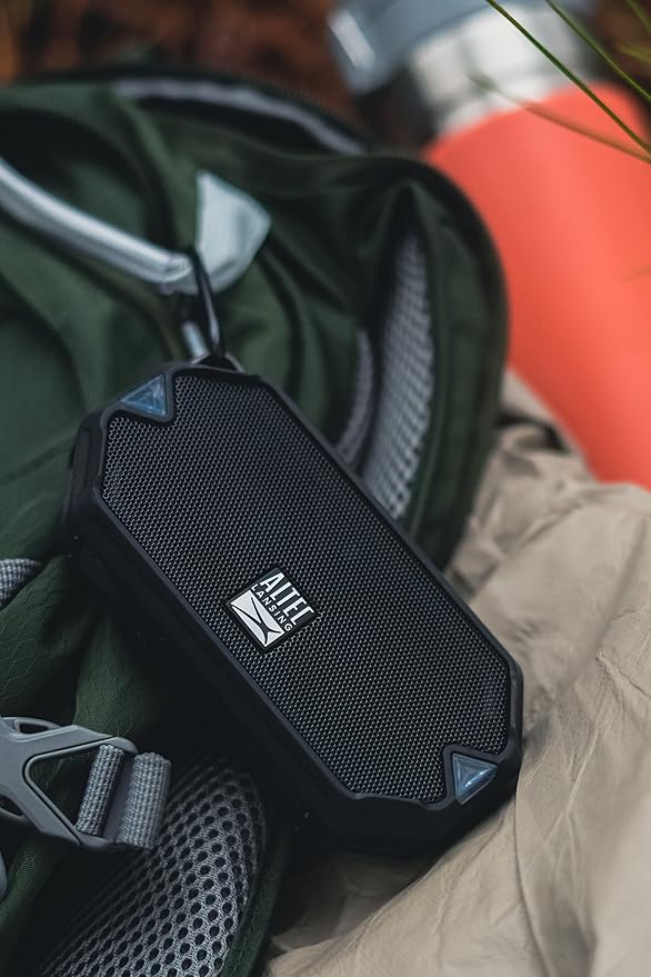 Altec Lansing - HydraMini Wireless Bluetooth Speaker, IP67 Waterproof USB C Rechargeable Battery with 6 Hours Playtime, Compact, Shockproof, Snowproof, Everything Proof (True Red)