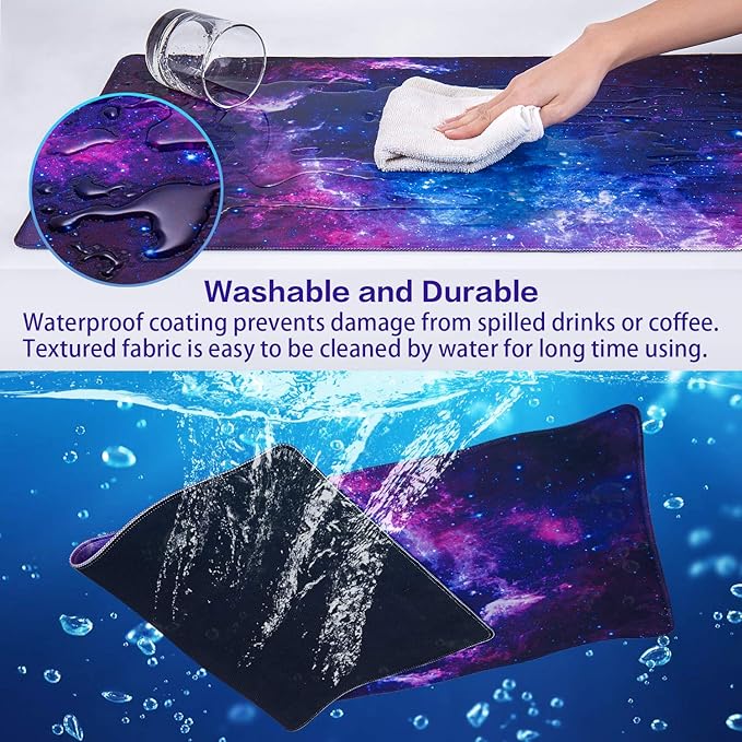 Canjoy Gaming Mouse Pad, 31.5x15.7inch Large Extended Mousepad Big Computer Desk Mat for Keyboard and Mouse Full Desk Mouse Mat with Non-Slip & Rubber Base