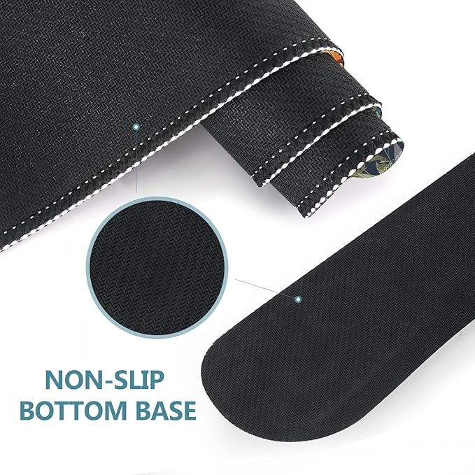 DINKY Desk Mat Keyboard Mouse Pad Set, Large Gaming Mouse Pad +Keyboard Wrist Rest +Mousepad with Wrist Rest +Coaster, Ergonomic Non-Slip 4 in 1 Combo, Flowers Plants Butterflies