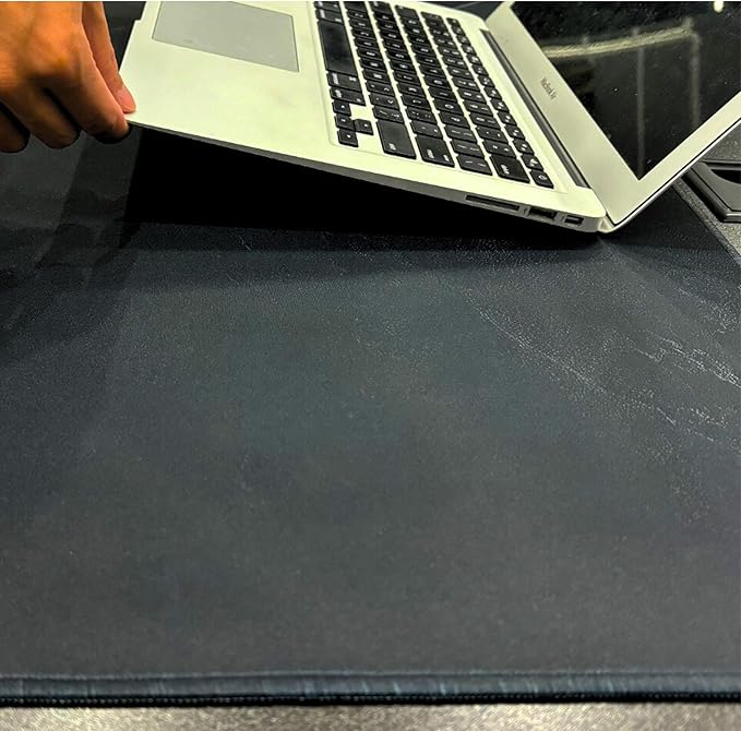 Black Stone Mouse Pad – Extra Large Desk Mat for Keyboard and Mouse | Minimalist Gaming Mouse Pad, Laptop Desk Mat, Non-Slip Rubber Base, Modern Workspace Accessory