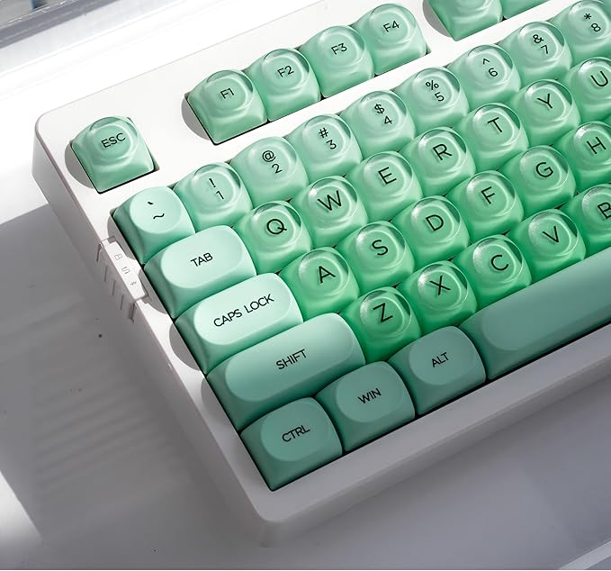 ZORNHER ZH980 Foundation Mechanical Keyboard,95% Green Creamy Keyboard with Number Pad,Girly Gaming Keyboard Full Size,Cute Jelly MOA Round Translucent Clear Keycaps,Creamy Sounding Linear Switches