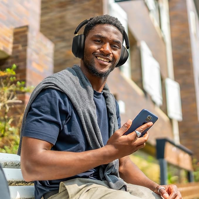 OneOdio Focus A5 Wireless Over-Ear Headphones, Hybrid Active Noise Cancelling, 75H Playtime, Hi-Res LDAC Wireless Audio, Bluetooth 5.4, Built-in Mic for Clear Calls, Low Latency Game Mode