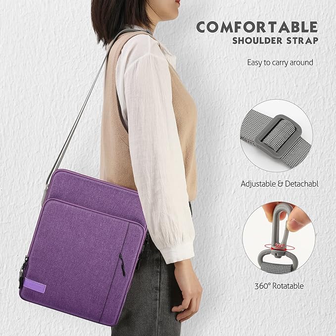MoKo Laptop Sleeve Bag for 13.3-14 Inch, Notebook Carrying Case with Pocket Fits New MacBook Pro M3/M2 14" /13" M2/M1 Pro/M1 Max 14.2 2023-2021/Air 13.6" M2 2022, Surface Pro 9/8 13", Purple