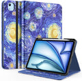 ZoneFoker Case for iPad Air 11-inch M3/ M2 (2025/2024), iPad Air 5th/ 4th Generation 10.9'' (2022/2020), iPad Pro 11 (4th/3rd/2nd/1st Gen), Multi-Angle Stand Cover with Pencil Holder, Starry Night