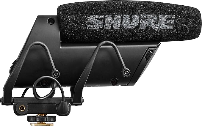 Shure VP83F LensHopper Camera-Mounted Condenser Shotgun Microphone with Integrated Digital Flash Recording - Windscreen, Superior RF Immunity, Backlit LCD, 5-Position Joystick, Rycote Lyre Shock Mount
