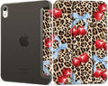 DONGKE for iPad mini 7 (A17 Pro) 2024 & iPad mini 6 2021 8.3 Inch, Slim Foldable Stand Hard PC Translucent Back Shell Smart Cover for iPad mini 7th/6th Generation [Auto Wake/Sleep] - Leopard