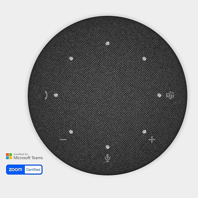 Dell Pro Plus Wireless Speakerphone - SL525 - USB-C, Zoom/Microsoft Teams Certified, Wired/Wireless, Bluetooth 5.3, Omni-Directional, AI-Based Noise Cancellation
