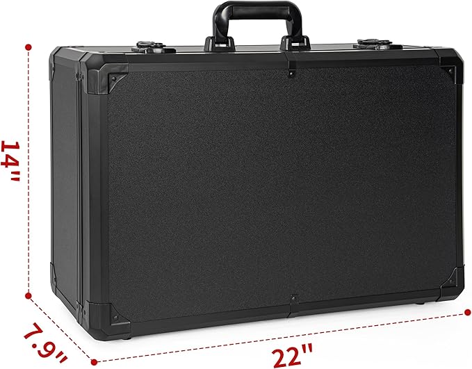 Protective Hard Case 22 X 14 X 8-Inch Shockproof Water-resistant with Customized DIY Foam Insert fit for Camera, Laptops, etc