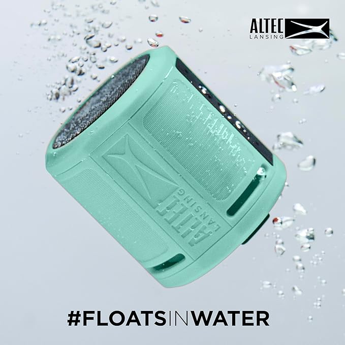 Altec Lansing HydraOrbit - Waterproof Bluetooth Speaker, Lightweight & Portable Speaker for Travel & Outdoor Use, Mint