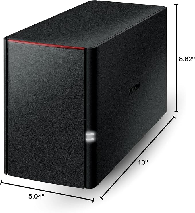 BUFFALO LinkStation 220 8TB 2-Bay NAS Network Attached Storage with HDD Hard Drives Included NAS Storage that Works as Home Cloud or Network Storage Device for Home
