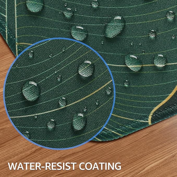 KTRIO Large Gaming Mouse Pad Desk Mat, Superior Micro-Weave Cloth, Non-Slip Rubber Base, Stitched Edges, Water-Resistant, for Gamer, Office & Home, 31.5 x 15.7 Inch，Golden Leaves