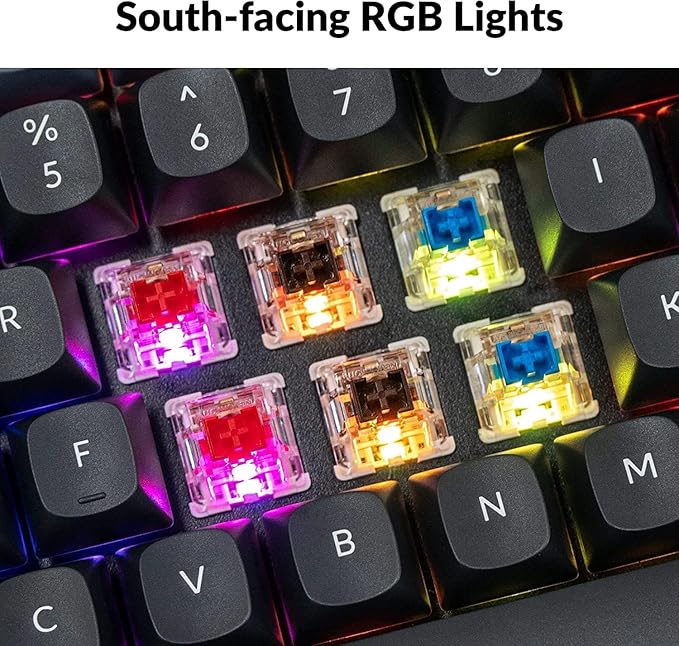 Keychron K10 Pro QMK/VIA Custom Wireless Mechanical Keyboard, Hot-Swappable Full Size 108 Keys Programmable RGB LED Backlit Banana Switch, Bluetooth/USB-C Wired Gaming Keyboard for Mac Windows Linux