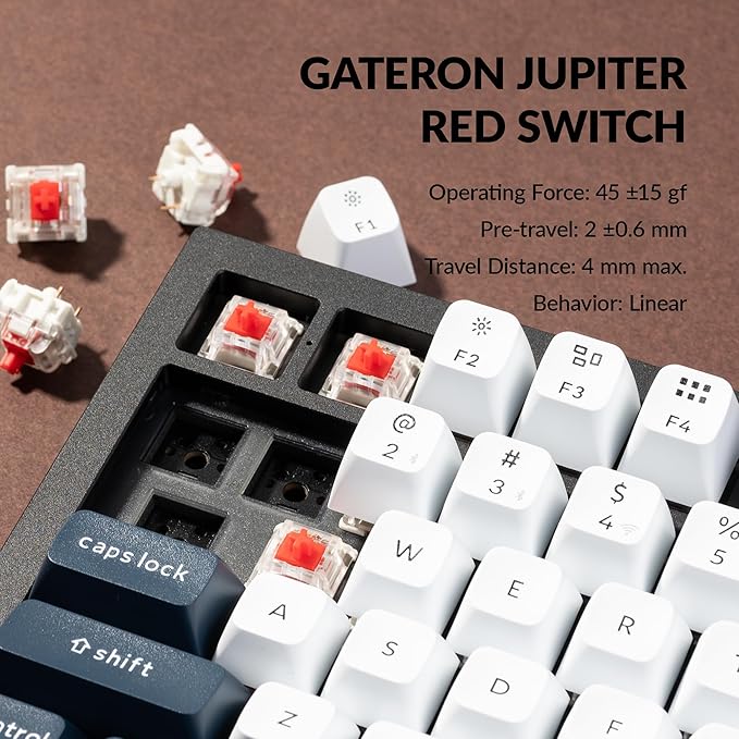 Keychron Q3 Max Wireless Custom Mechanical Keyboard, Full Aluminum 2.4 GHz Bluetooth QMK TKL Layout RGB with Hot-swappable Gateron Red Switch Compatible with Mac Windows Linux