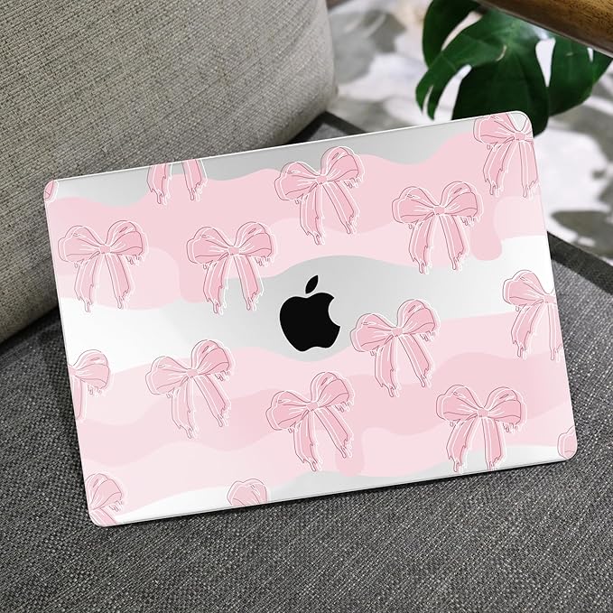 MEEgoodo Case for M5/M4/M3/M2 MacBook Air 15 inch Case 2026 2025 2024 2023, Laptop Shell Fit Model (A3448/A3241/A3114/A2941) for MacBook Air 15.3-inch, Melted Bow
