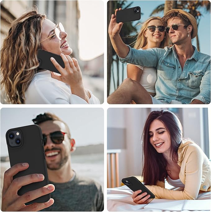 OTOFLY Designed for iPhone 14 Plus Case, Silicone Shockproof Slim Thin Phone Case for iPhone 14 Plus 6.7 inch （Black）