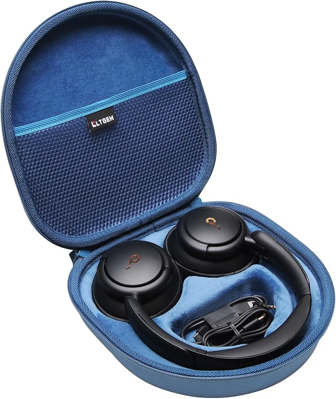 LTGEM Case Compatible with Anker Soundcore Life Q20i / Q20 / Q30 / Q45 Hybrid Active Noise Cancelling Headphones, Blue