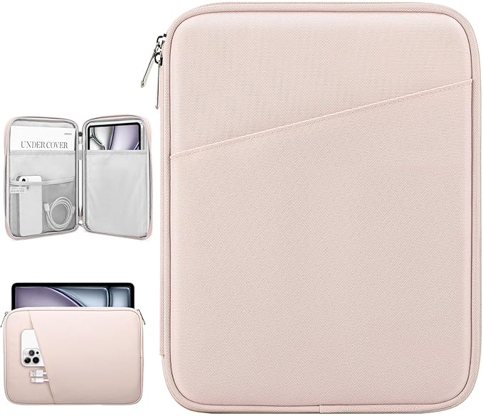 Dadanism 13 Inch Tablet Sleeve Bag Carrying Case for iPad Pro 13" M5/M4 2025/2024, iPad Air 13" M4/M3 2026/2025, iPad Pro 12.9", Galaxy Tab S10+/S9 FE+/S9+ 12.4", Remarkable Paper Pro 11.8", Pink