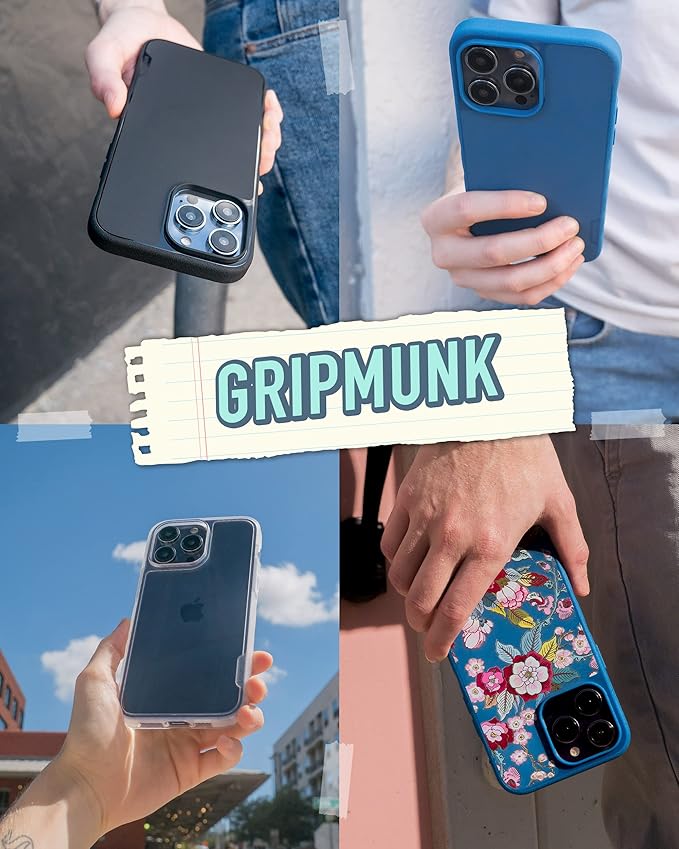 Smartish® iPhone 14 Pro Max Slim Case - Gripmunk Compatible with MagSafe [Lightweight + Protective] Thin Grip Cover with Microfiber Lining - Flirty Flowers
