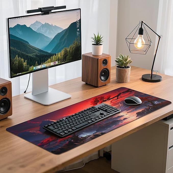 Gaming Mouse Pad - (31.5"×11.8") Japanese Anime Large Mouse Pads for Desk - Desk Mat for Keyboard and Mouse with Non-Slip Base, Desks Pad Matfor Game/Office & Home