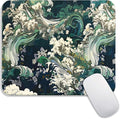Square Mouse Pad Japanese Art,Personalized Premium-Textured Custom Mouse Mat Design,Washable Mousepad Lycra Cloth,Non-Slip Rubber Base Computer Mouse Pads for Wireless Mouse