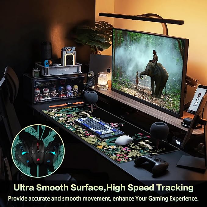 Canjoy Gaming Mouse Pad, Large Extended Mouse Pad Big Computer Mousepad for Home Office Gaming Work 31.5x15.7inch