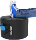 Throne Boss Gaming Footstool - Cover ONLY No Filling - Matching Bean Bag Chair Pouf/Ottoman - Round Gamer Foot Stool Footrest with Drink Holder (Blue)