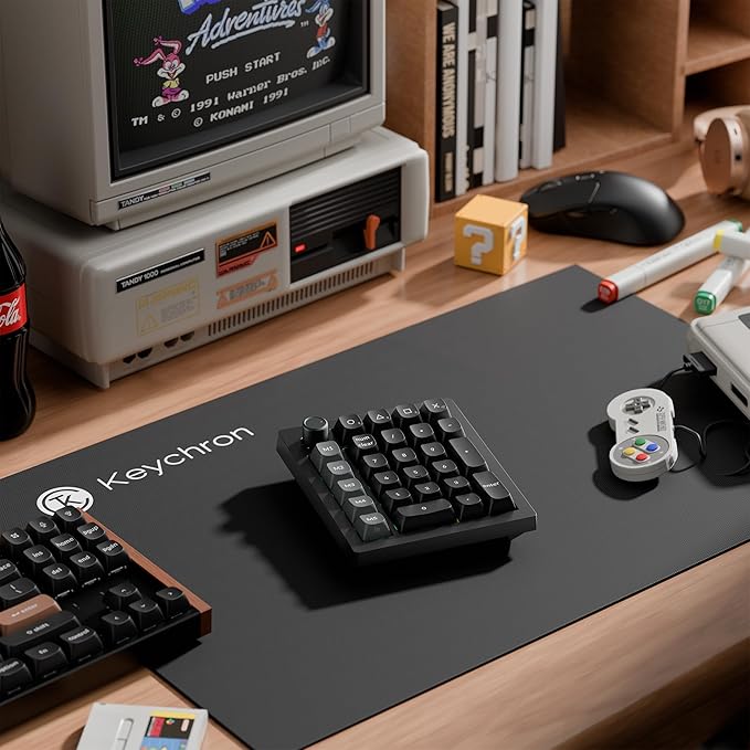 Keychron V0 Ultra 8K Polling Rate Wireless (2.4 GHz & Bluetooth) ZMK Custom Number Pad with Hot-swappable Red Switches 360-Hr Battery OSA PBT Keycaps RGB Backllit for Mac Windows Linux