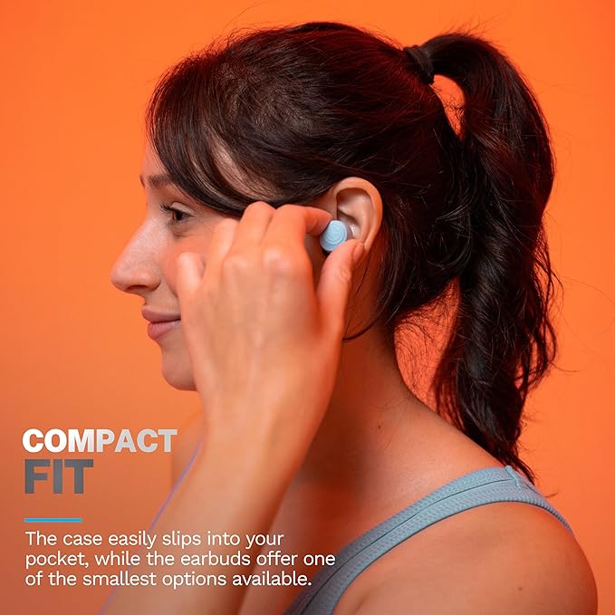JLab Go Air Pop+, True Wireless Earbuds, Bluetooth Earbuds with Microphone, Dual Connect, EQ3 Sound, Light Blue